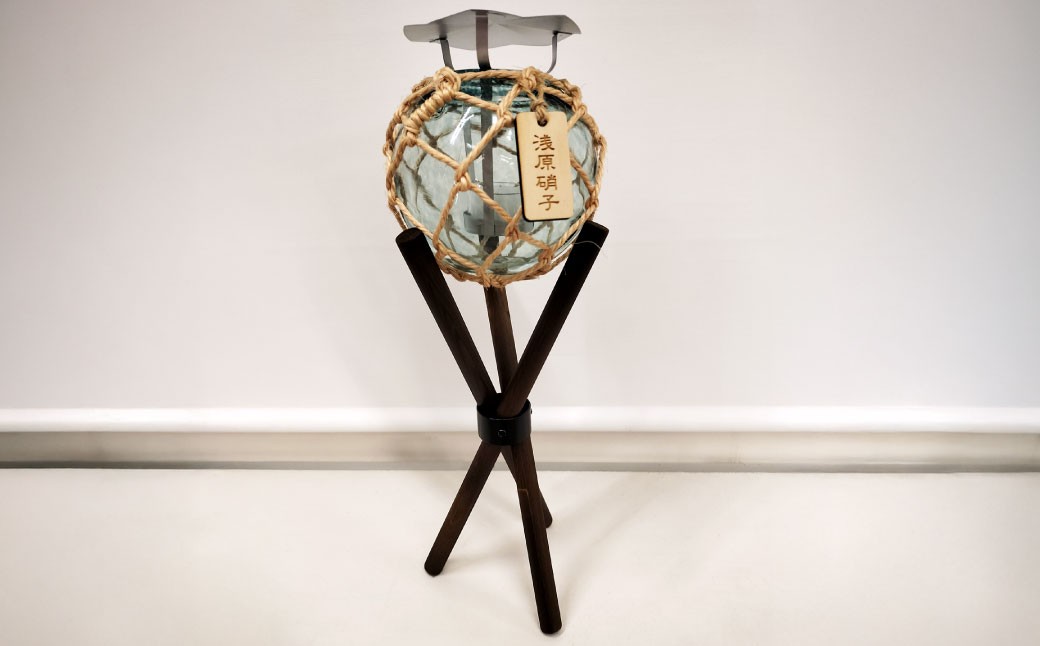 国内唯一の浮き玉製造工場、浅原硝子製造所のガラス浮き玉キャンドルとスタンドセット キャンドル キャンドルホルダー ガラス スタンド 浮き玉 雑貨 インテリア 小物 プレゼント 贈り物 セット