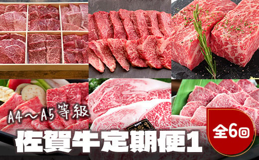 
            【定期便セット】佐賀牛定期便1 焼肉6種盛・ミニヒレステーキ300g・モモブロック800g・希少部位焼肉セット1kg・サーロイン500g・希少部位イチボとトモサンカクの焼肉セット500g
          