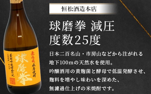 多良木の米焼酎のみくらべ 2 本セット～ 球磨拳 減圧 720ml・九代目 減圧 720ml 