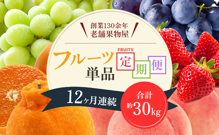フルーツ定期便 苺 せとか デコポン 八朔 びわ 桃 フルーツ定期便【12ヶ月連続】