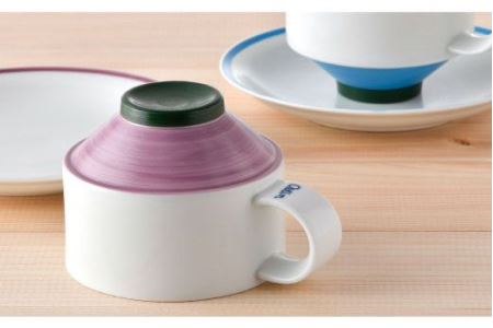 【波佐見焼】多用カップ・ プレート （紫・水色）ペア 食器 皿 【洸琳窯】 [GE15] 