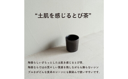 【信楽焼・明山】ロックグラス  とび茶生成りセット s18-cu16-A3A7