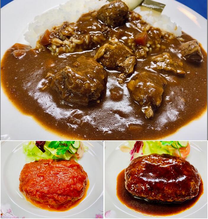 【ふるさと納税】老舗フレンチの極旨 牛ヒレビーフカレー＆煮込みハンバーグ7食セット｜ノンレトルト／湯せんで簡単調理／贈答・ギフト・お取り寄せにも最適｜冷凍・送料無料