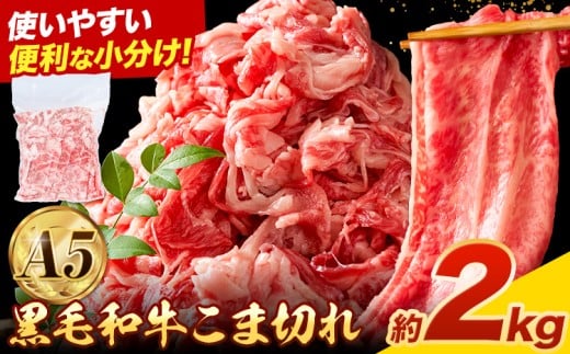 極上 厳選 黒毛和牛 こま切れ 約2kg 株式会社Demi Enterprise《30日以内に出荷予定(土日祝除く)》大阪府 羽曳野市 送料無料 牛肉 牛 和牛 小分け