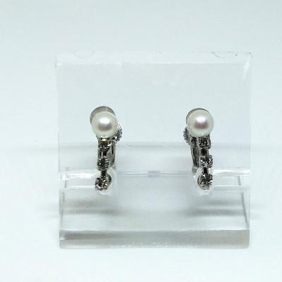 ふるさと納税 伊勢市 真珠イヤリング・スリービーズ(淡水本真珠・ボタン) 1998