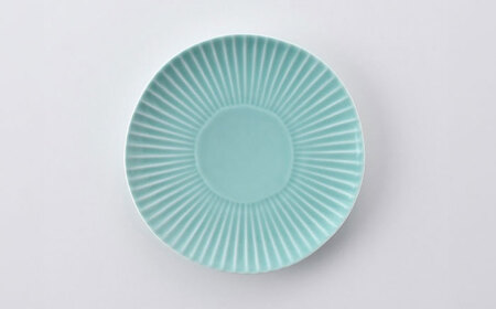 【波佐見焼】しのぎ新色 中皿 Helloblue 3枚セット ブルー【一龍陶苑】[CC86]