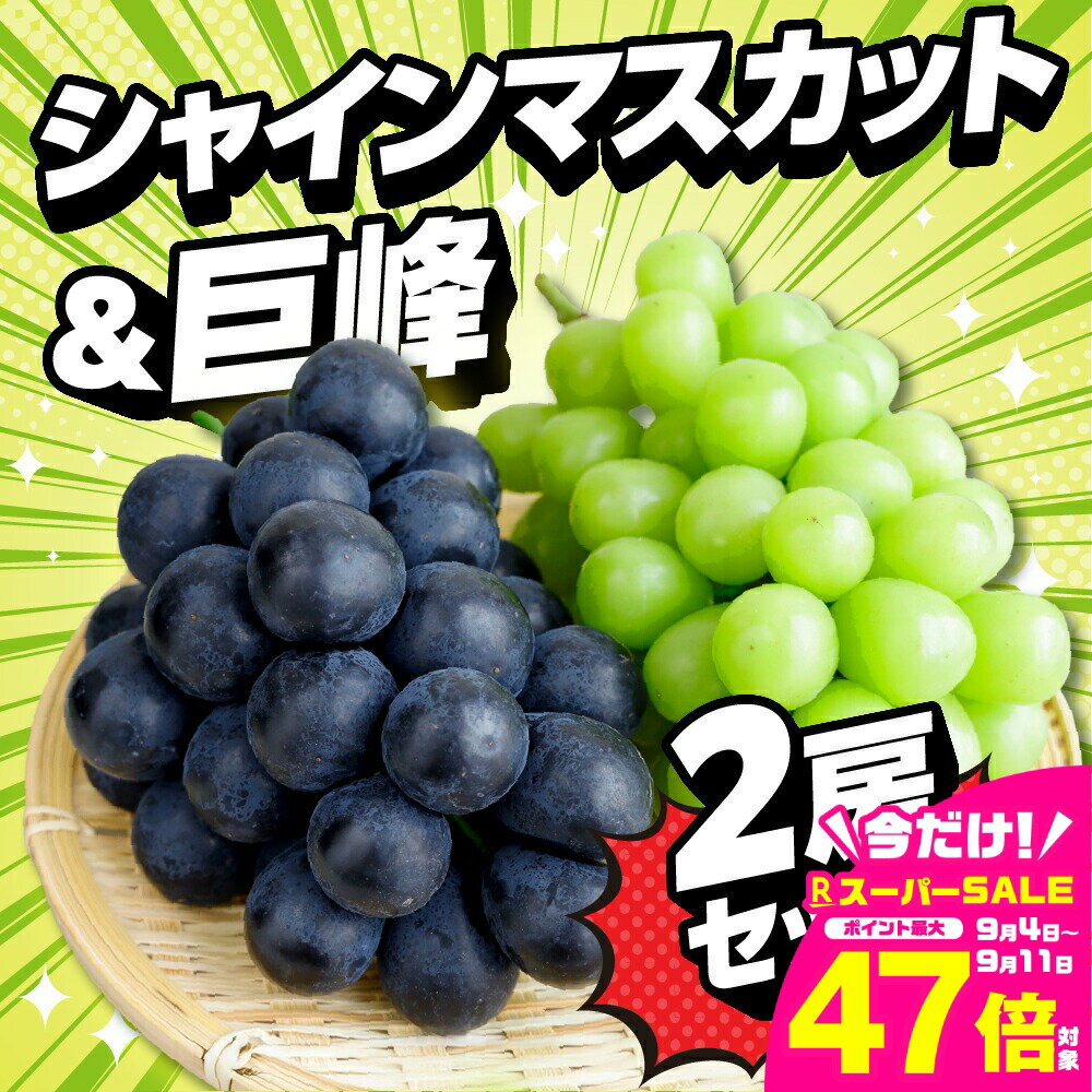 【ふるさと納税】《先行予約》シャインマスカット＆巨峰 ぶどう マスカット フルーツ 甘い 1.2キロ 果物 豊橋市 愛知県 ギフト プレゼント お祝い セット 組み合わせ 詰め合わせ 旬 食べ比べ 高級 希少 贈答 贈り物