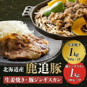 【ふるさと納税】生姜焼き・豚ジンギスカン（鹿追豚Eセット）【 ふるさと納税 人気 おすすめ ランキング 肉 豚肉 豚ジンギスカン 豚ロース 豚モモ 豚ヒレ 豚バラ 肉 豚肉 ブランド豚 牛モモ 北海道 鹿追町 送料無料 】 SKA002