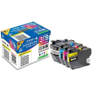 3.5-9-9 ジット 日本製インクカートリッジ LC3119-4PK用リサイクルカートリッジ JIT-B31194P（４色セット） ALPBN090