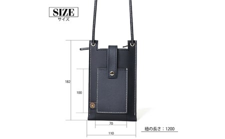 stitch phone bag　スマートフォンケース ファッション小物 ファッション カバン バッグ 雑貨 日用品  ブラック