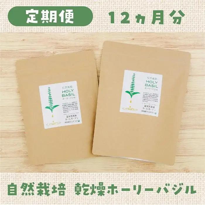 定期便 自然栽培 ハーブティー ホーリーバジル 200本×6回（約12ヶ月分）※隔月配送 ハーブティー