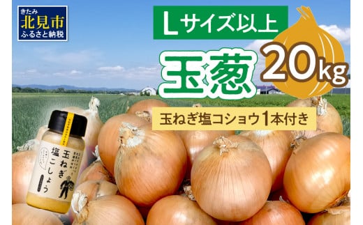 【2026年2月中お届け】玉葱 20kg Lサイズ以上 玉ねぎ塩こしょう 1本付き ( タマネギ 玉葱 野菜 調味料 塩コショウ )【148-0013-2025】