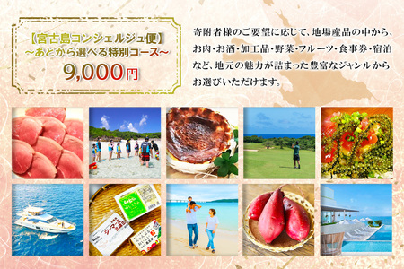 CW31 宮古島コンシェルジュ便 〜あとから選べる特別コース〜（9,000円分）