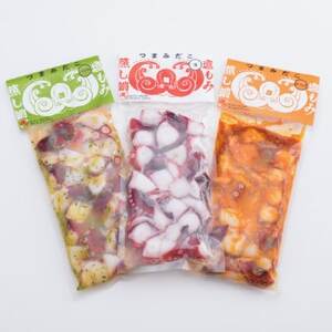 つまみだこ3種×2袋(塩・バジル・ガーリック各100g)おかずの一品やお酒のお供にも◎【冷凍便】【配送不可地域:離島】【1672071】