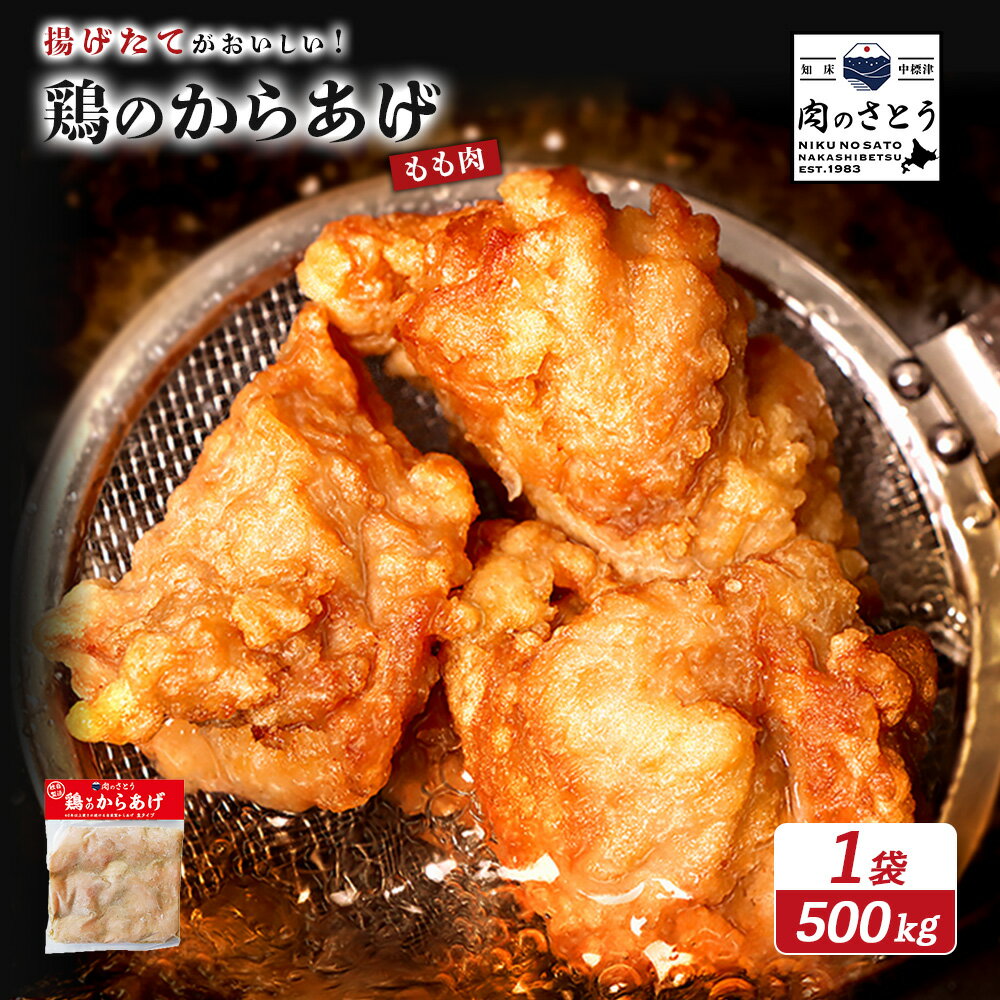 【ふるさと納税】【揚げるタイプ】鶏のからあげ もも肉500g | 唐揚げ 時短 調理 鶏 ザンギ おかず 惣菜 弁当 専門店 店の味 お取り寄せ 北海道 中標津町 中標津【35049】