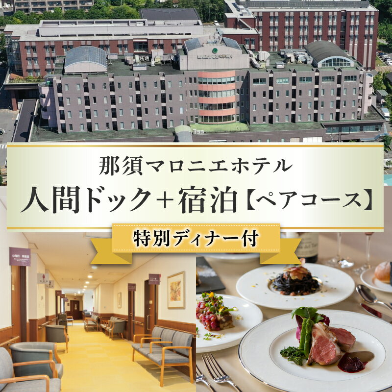 【ふるさと納税】日帰り人間ドック+那須マロニエホテル宿泊+特別ディナー付ペアコース 栃木県 那須塩原市 体験 チケット ヘルスケア 日帰り 脳ドック 動脈硬化検査 ペアコース 宿泊 フルコース料理 天然温泉 モール泉 リフレッシュ 送料無料