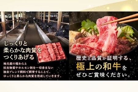 本格黒毛和牛　筑穂牛肩ロース肉すき焼き用　７００ｇ【E-081】】ブランド牛 筑穂牛 牛肉 すき焼き肉 すき焼き 700g