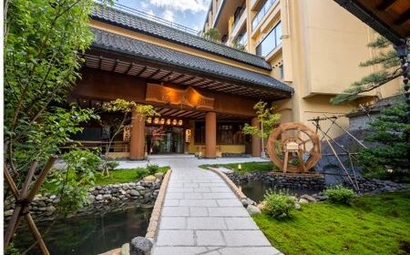 No.2890 福島の老舗五つ星認定宿　土湯温泉山水荘ペア宿泊券～源泉かけ流し露天風呂付客室(ジュニアスイートルーム)～