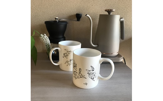 『若駒』マグカップペア【黒2個】【07015】