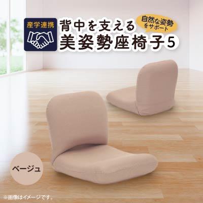 ふるさと納税 坂戸市 産学連携　背中を支える美姿勢座椅子5　ベージュ