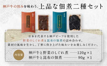 京阪百貨店厳選「魚三楼」神戸牛と野菜のしぐれ煮＆神戸牛と昆布の佃煮｜惣菜 ご飯のお供 人気セット