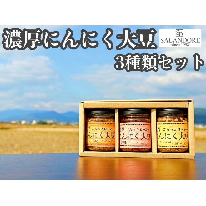 濃厚にんにく大豆_3種類セット 加工食品 豆類 大豆ミート 