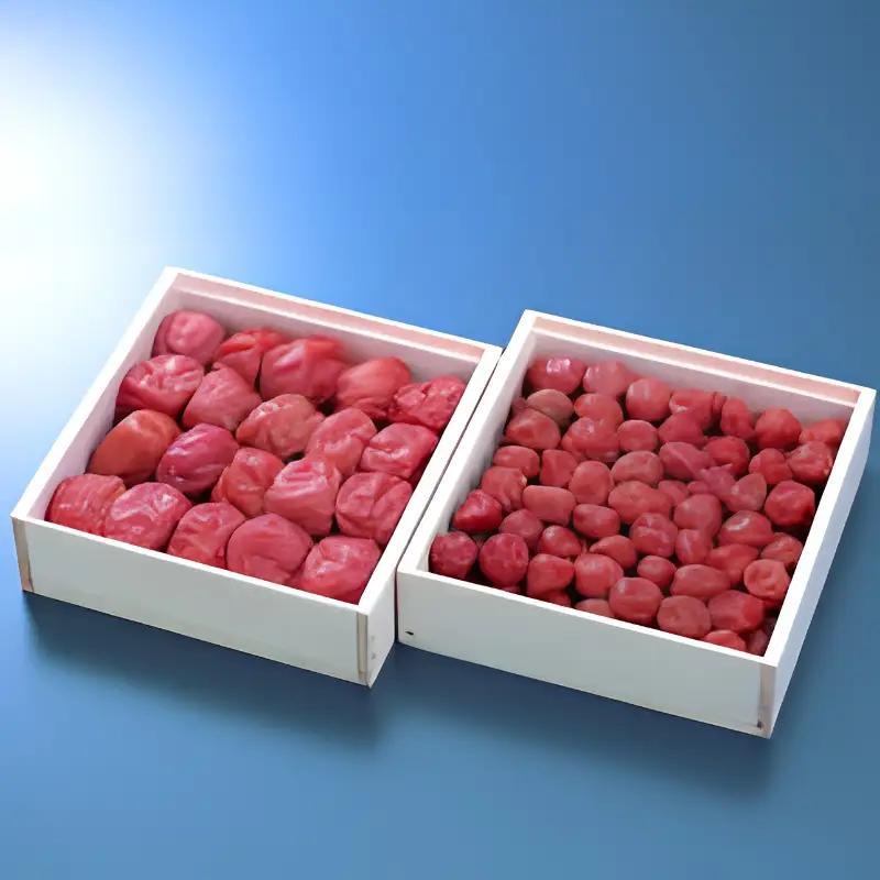 梅の年輪セット（木箱入り） 大梅380g 小梅350ｇ 塩分約8％ / 和歌山 田辺市 梅 梅干 紀州南高梅 南高梅 うめ 肉厚 お米 おにぎり 焼酎 梅酒 健康 合成保存料不使用 【mrs028】 