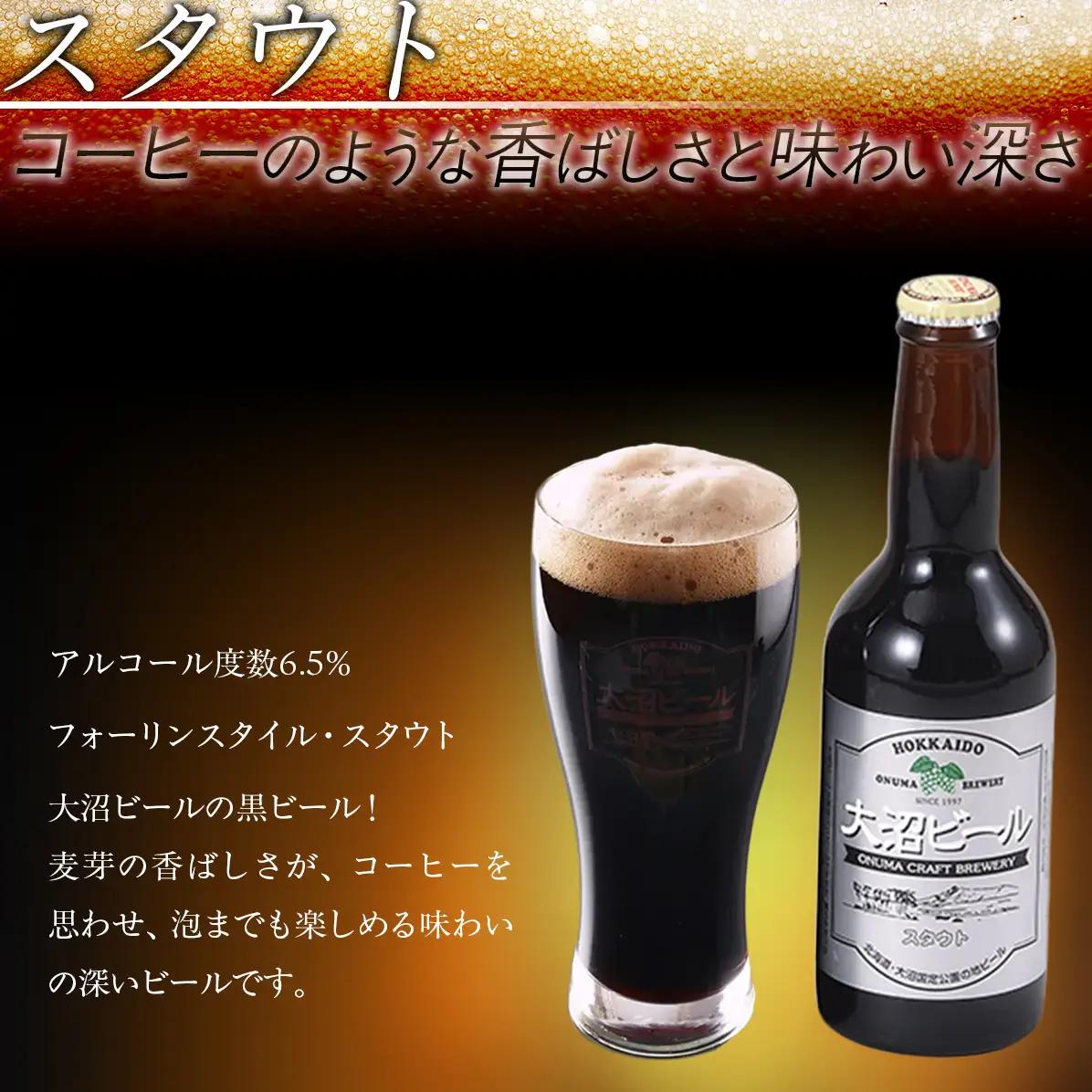  大沼ビールグラスセット (330ml4種各1本＋グラス＋350ml3種各1缶) 飲み比べ NAH009