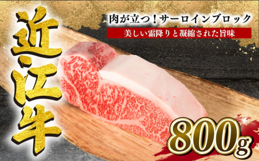 
近江牛 サーロイン ブロック 800g 冷凍 黒毛和牛 ( ブランド牛 牛肉 和牛 日本 三大和牛 贈り物 ギフト 国産 滋賀県 竜王町 岡喜 神戸牛 松阪牛 に並ぶ 日本三大和牛 ふるさと納税 )
