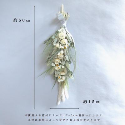 ふるさと納税 茅野市 信州八ヶ岳の麓から贈るドライフラワーウォールハンギング(ラムズイヤーホワイト) |  | 02