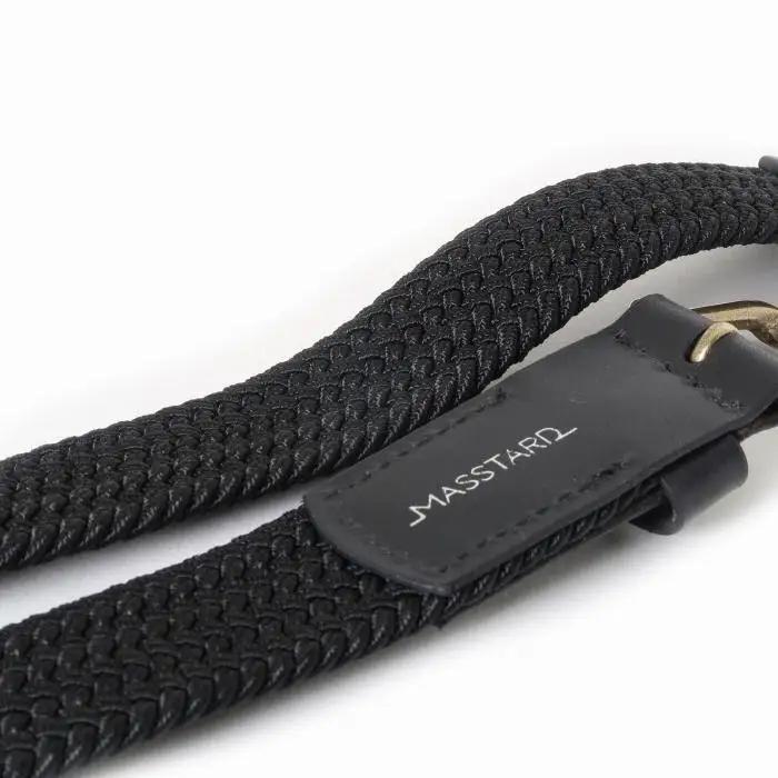 MASSTARD -MESH BELT- BLACK×BRASS　Size：2