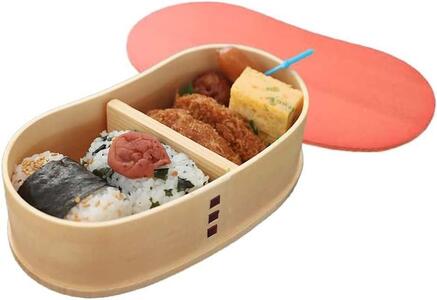 ［チェリーピンク］曲げわっぱ 豆型 カラー 弁当箱 紀州漆器 まげわっぱ［YS127］