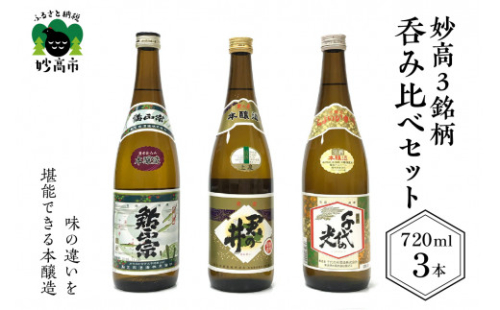新潟県妙高3銘柄のお酒呑み比べセット(720ml×3本)