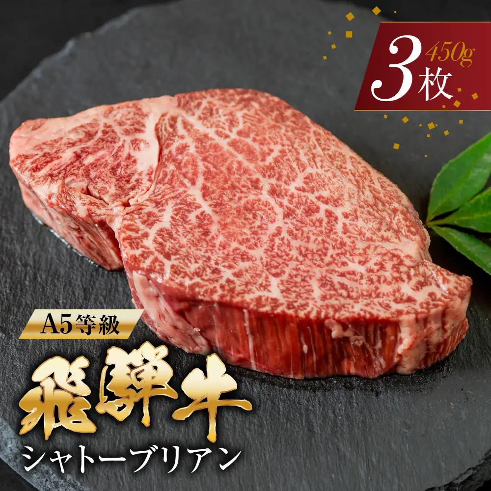 【ふるなび限定】飛騨牛 シャトーブリアン ステーキ150g×3枚 シャトーブリアン トキノ屋食品 牛肉  FN-Limited-PR