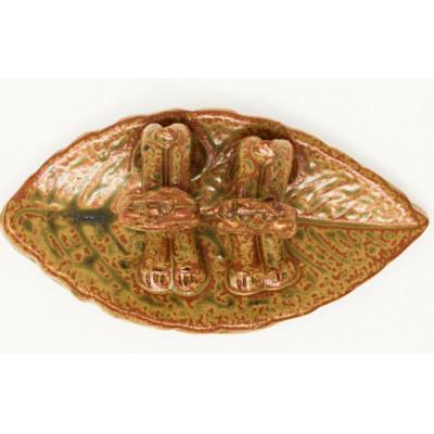 ふるさと納税 うるま市 【琉球太田焼窯元】仲良しシーサー《木の葉》 |  | 02