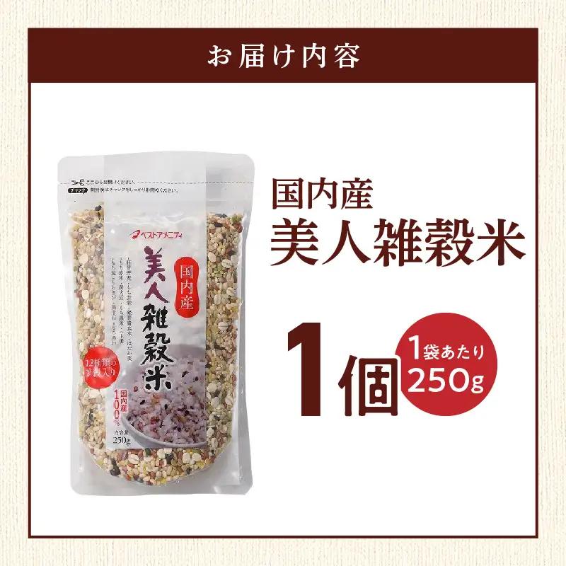 国内産 美人雑穀米 250g×1個 計250g 〔Gr094-01〕