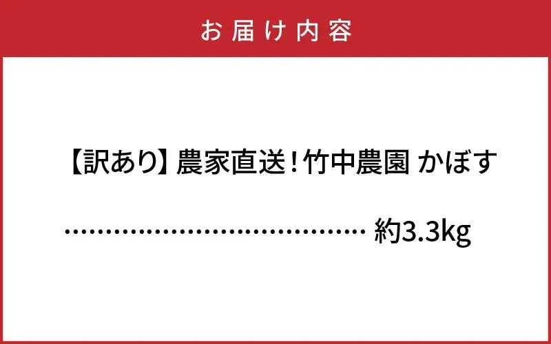 【先行予約】【訳あり】【選べる容量】農家直送！竹中農園 かぼす 約3.3kg_2473R-2