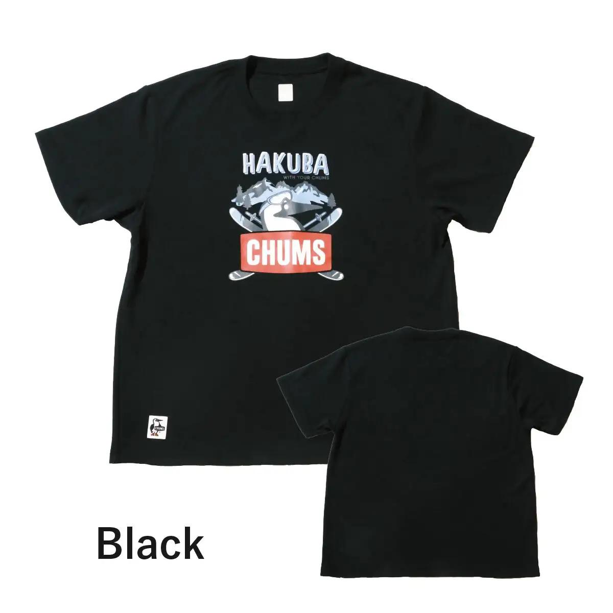 【CHUMS×HAKUBA】 BOOBYFACE フロントプリント Tシャツ ウィメンズ　L /ブラック