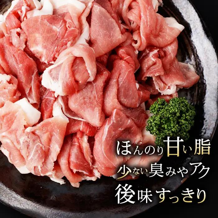 諫美豚切り落とし(ウデ、モモ) 1.5kg(300g×5) / 豚肉 ぶたにく 切り落とし スライス パック 小分け / 諫早市 / 株式会社土井農場 [AHAD061]