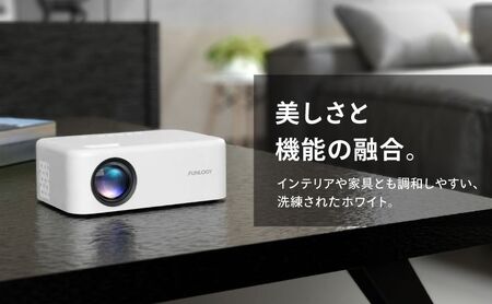 小型プロジェクター FUNLOGY Projector | 500g軽量 手のひらサイズ 最大180インチ大画面 天井投影対応 スピーカー内蔵 ホームシアター iPhone スマホ PC Switch