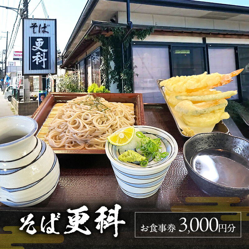【ふるさと納税】そば 更科 お食事 チケット 3000円分 食事券 お食事券 ランチ 券 ランチ券 兵庫県 洲本市 淡路島