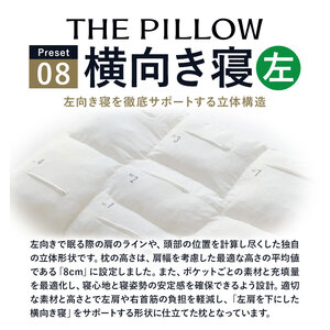左肩下の横向き寝を好む人向け枕 THE PILLOW Preset 08 Yokomuki（Left）《60日以内に出荷予定(土日祝除く)》千葉県 我孫子市 送料無料 まくら オーダーメイド枕 枕 グ