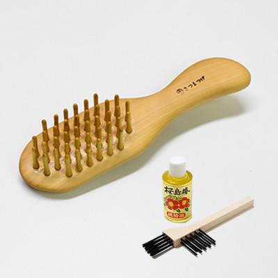 ふるさと納税 指宿市 【実用新案登録済】薩摩つげブラシ(ミニ5列)※約15.5cmとお手入れセット(IB004-010)