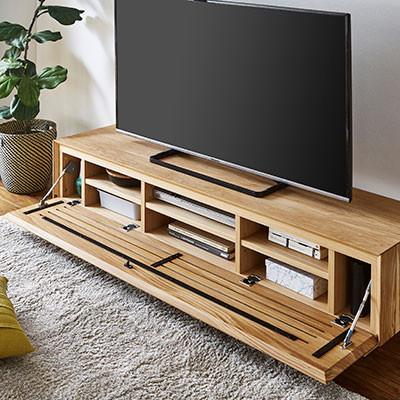 ふるさと納税 大川市 テレビ台 ルーチェ オーク無垢【サイズ:幅154-204cm、カラー:オーク無垢】 |  | 02