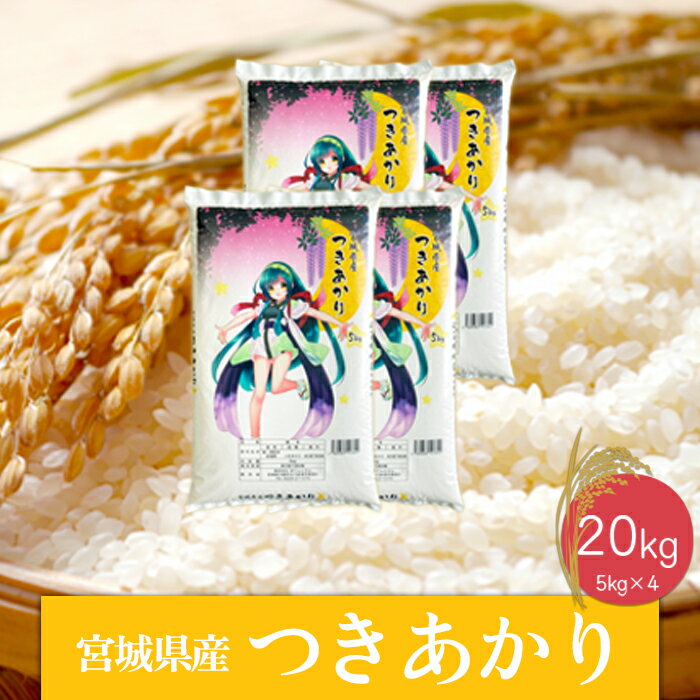 【ふるさと納税】《精米》令和6年産 宮城県産つきあかり20kg