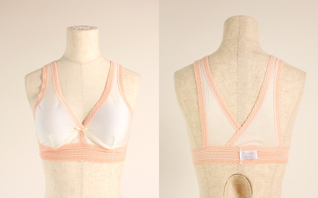 シルク×茜染め／ソフトブラ