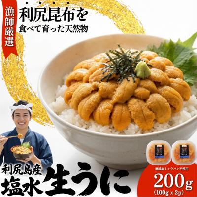 ふるさと納税 利尻町 【2026年発送受付】漁師厳選!利尻産キタムラサキウニ200g(100g×2p)[1060088]