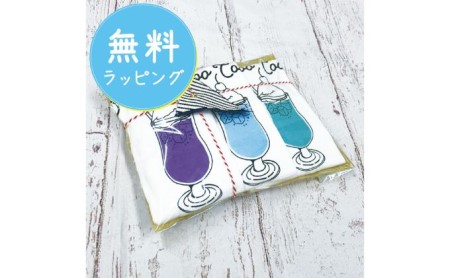 3人兄弟姉妹でおそろい /クリームソーダ パープル（小）グリーン（中）ブルー（大）/ Tシャツ3枚組ギフトセット 80cm×100cm×130cm