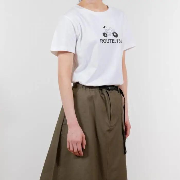 《1》【KEYMEMORY 鎌倉】ルート134イラストTシャツ WHITE