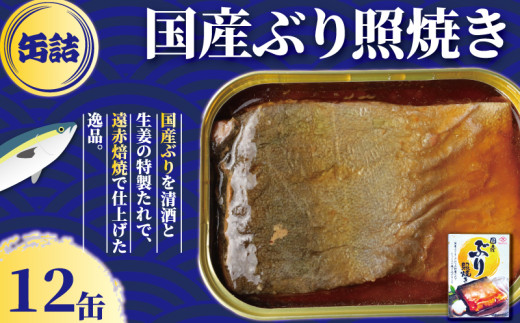 国産 ぶり 照焼き缶詰 12缶 ぶり 鰤 照焼 照り焼き テリヤキ 魚 国産 缶 海産物 魚缶詰 備蓄品 保存食 簡単缶詰 長期保存 常温保存 缶詰 備蓄缶詰 防災 非常食 キャンプ アウトドア お取り寄せ グルメ 大容量 おかず 朝食 昼食 夕食 おつまみ 酒 のお供 アレンジレシピ セット ギフト 贈答 贈り物 プレゼント 食品 送料無料 千葉県 銚子市 田原缶詰